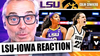 LSU-Iowa Reaction: Caitlin Clark gets revenge vs. Angel Reese, advances to Final 4 | Colin Cowherd