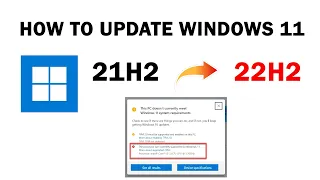 How to update Windows 11 21H2 to 22H2 on "Unsupported Hardware"