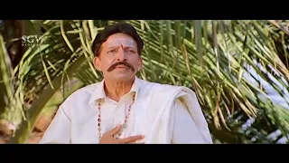 Dr.Vishnuvardhan Emotional On Brother Working in Field | Simhadriya Simha Kannada Movie Best Scene