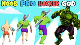 NOOB vs PRO vs HACKER vs GOD in Mashup Hero (New Update)