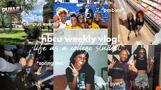 hbcu weekly vlog | life as a college student: spring fest, campus events, probate + more *pvamu*