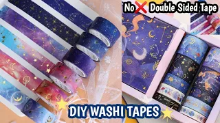 Homemade Galaxy 🌌 Washi Tape Set for JOURNAL/ How to make Washi tape #craftersworld #journalsupplies
