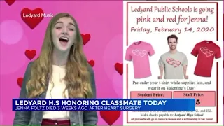 Ledyard High School students honor classmate