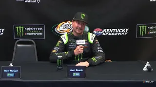 Kurt Busch got left by his brother Kyle Busch.