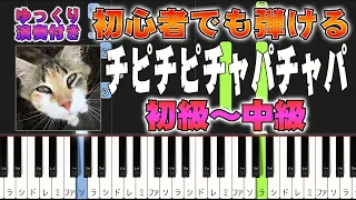 【楽譜あり】チピチピチャパチャパ/猫ミーム（ピアノソロ初級～中級・初心者向け）【ピアノアレンジ楽譜】/簡単/ゆっくり演奏付き/Dubidubidu（Chipi Chipi Chapa Chapa）