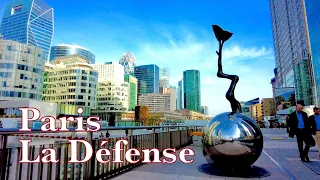 Paris, France 🇨🇵 - Walking tour in Paris La Défense | 4K Ultra HD