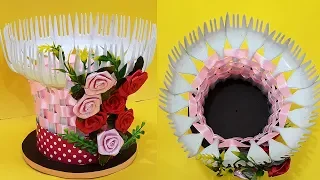 Amazing Use of Waste Plastic Fork for DIY Basket || DIY Basket Ideas