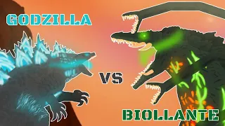 Titanus Godzilla Vs Biollante | Animation Battle | Dc2