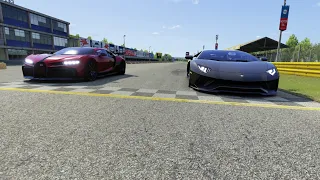 Bugatti Chiron Pur Sport vs Lamborghini Aventador LP780-4 Ultimae at Monza Full Course