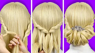 STYLISH HAIRSTYLES FOR A GORGEOUS LOOK || 5-Minute Genius Hair Hacks For Girls!