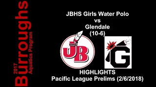 2018/2/6 JBHS GWP vs Glendale Prelims Highlights