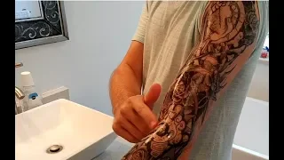 My Experience With A Full Sheet Temporary Arm Tattoo for Men