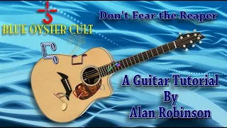 Don't Fear the Reaper - Blue Oyster Cult - Acoustic Guitar tutorial (ft. my son on lead etc.)