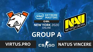 CS:GO - Virtus.pro vs Natus Vincere [Inferno] Map 1 - IEM New York 2020 - Group A - CIS