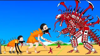 If Evolution Of BOSS DOLL Vs Mecha CARNAGEZILLA Playing Squid Game Animation | 어몽어스 오징어 게임