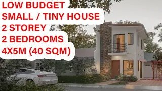 4x5m Tiny / Small Low Cost House Design Idea Two Storey 2 Bedrooms Philippines