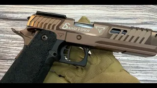 鋼製部件Army TTI Licensed JW4 Sand Viper CNC Aluminum 7075 Silde GBB氣動回膛Pistol試槍片