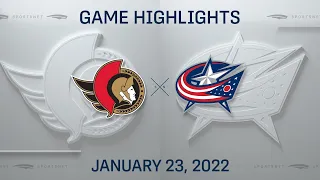 NHL Highlights | Senators vs. Blue Jackets - Jan 23, 2022