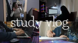 STUDY vlog | studying for midterms, lots of coffee , software engineering| calm vlog