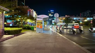 Phnom Penh Night Street Walk (4K HDR) | Cambodia, Phnom Penh City Walking Tour | 2024