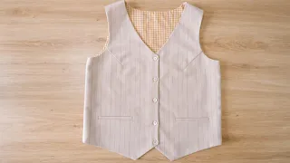 How To Sew Reversible Vest | Learn To Sew Shirt With Lining | Thuy Sewing