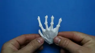 How to make a hand out of paper. Origami hand