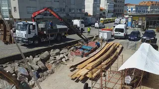 Estibando madera 21 de junio de 2019.