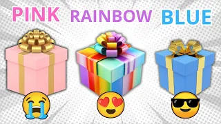 Choose Your Gift! 🎁 PINK, RAINBOW or BLUE! ✨