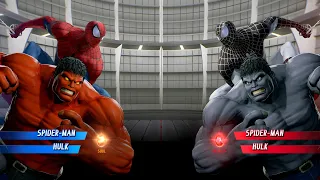 Spiderman Hulk (Red) vs. Hulk Spiderman (Black) Fight - Marvel vs Capcom Infinite PS4 Gameplay