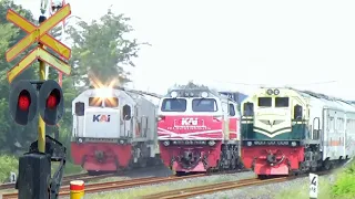 RAMAINYA KERETA API NGEBUT ‼️ Nonton 9 Kereta Api di PerlintasanJPL 307 Pejagan | RAILROAD CROSSING