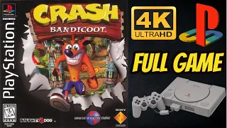 Crash Bandicoot | PS1 | 4K60ᶠᵖˢ UHD🔴 | 100% Longplay Walkthrough Playthrough Full Movie Game