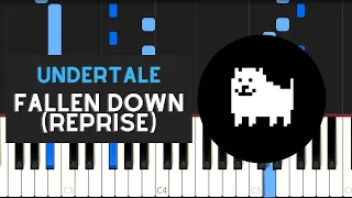 Fallen Down (Reprise) (Piano Solo Tutorial) - Undertale