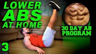 Lower Abs Workout At Home | 30 Days to Six Pack Abs for Beginner to Advanced Day 3