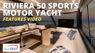 Riviera 50 Sports Motor Yacht Features Video 2022 by BoatTEST.com