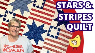 You Can Easily Make This Patriotic Quilt - Stars On The Hudson