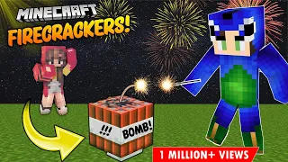 Trying Diwali FIRECRACKERS in MINECRAFT 😱