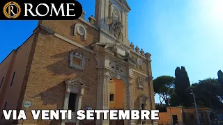 Rome guided tour ➧ Via Venti Settembre [4K Ultra HD]