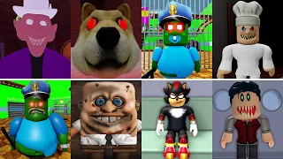 SPEED RUNS!! Sonic Shadow Escape Zombie Baby Barry, Papa Pizza, Mr Saturday, Evil Barbar, Doge Head