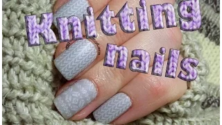 Knitting nail with regular polish/Вязаный маникюр обычными лаками
