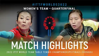 Highlights | Han Ying (GER) vs Soo Wai Yam Minnie (HKG) | WT QF | #ITTFWorlds2022