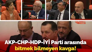 TBMM'de AKP-CHP-HDP-İYİ Parti arasında bitmek bilmeyen kavga! AKP'li Emrullah İşler geri adım attı