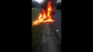 Как згорел мой и друга скутер (keeway matrix 50cc)