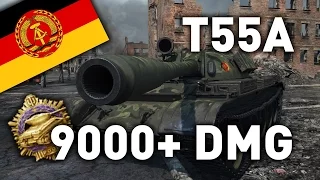 World of Tanks || T-55A - 9,000 Damage...