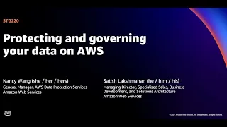AWS re:Invent 2021 - Protecting and governing your data on AWS