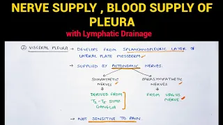 Pleura Anatomy (4/5) | Nerve Supply, Blood Supply & Lymphatic Drainage of Pleura