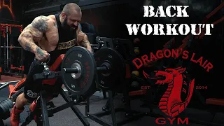 Golem's BACK workout!  Dragon's Lair gym Las Vegas!