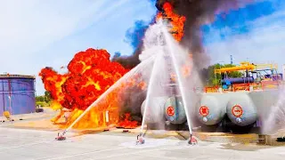 Explosion-Proof Fire Fighting Robot Field Test-September