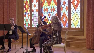 "Somewhere Only We Know" by Keane, performed by the Pan String Quartet