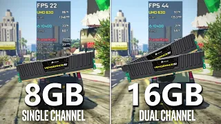 8GB vs 16GB RAM (UHD 630) - Test in 6 Games