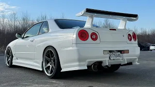 2000 Nissan R34 Skyline GTT walk around, sound, drive